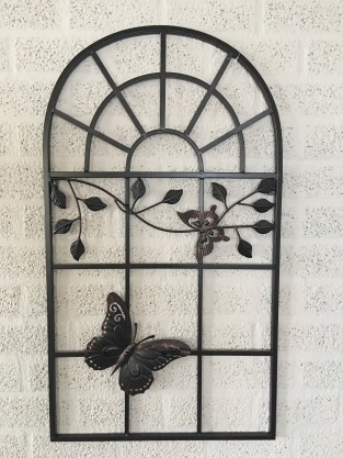 Butterfly window model, metal old-brown-rust!